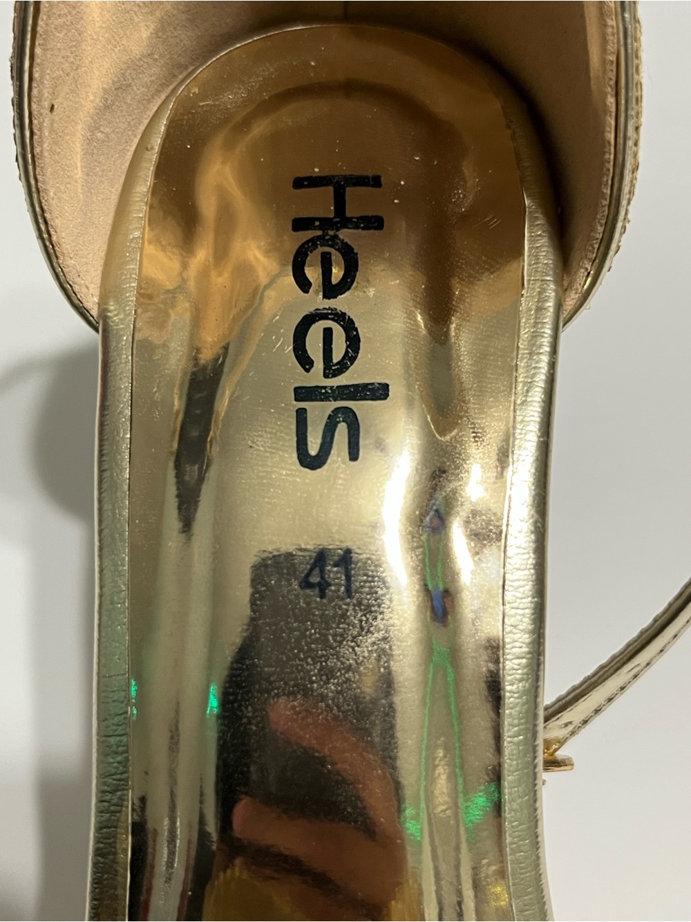 Heelys Metallic Gold Women's Heeled Sandals size 7.5